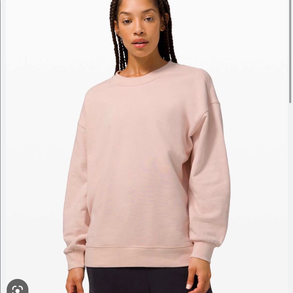 Lululemon Perfectly Oversized yellow  Or pink Crewneck Sweater Size 6